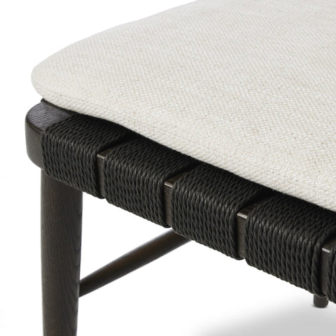 Kershaw Dining Chair - Black Rush w/ Cushion