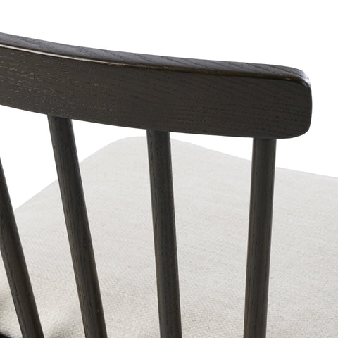 Kershaw Dining Chair - Black Rush w/ Cushion