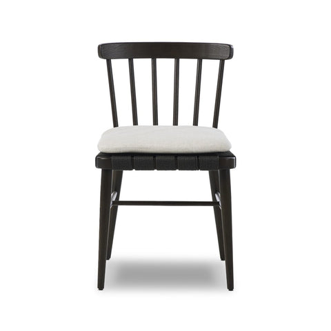 Kershaw Dining Chair - Black Rush w/ Cushion