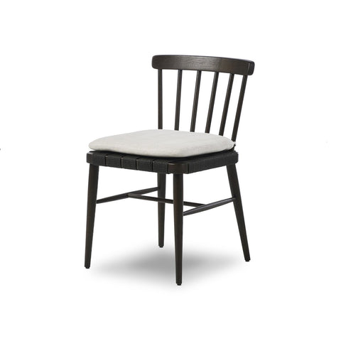 Kershaw Dining Chair - Black Rush w/ Cushion