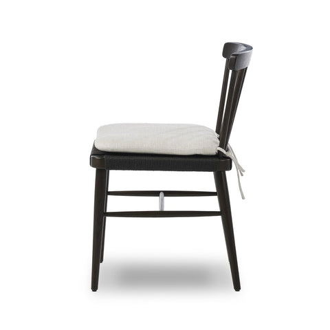 Kershaw Dining Chair - Black Rush w/ Cushion