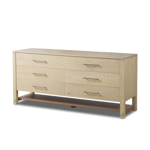 Blake 6 Drawer Dresser - Washed Ash