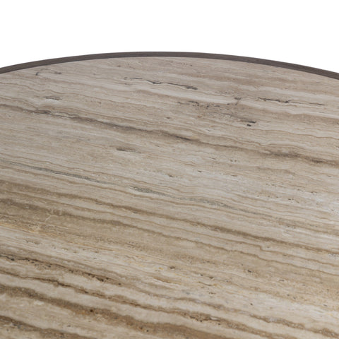 Bourne Dining Table - Light Beige Travertine