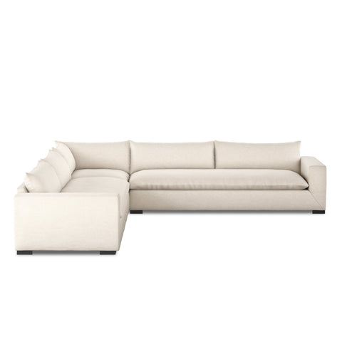 Grant 3 Piece Sectional With Arms 134"- Ashby Oatmeal