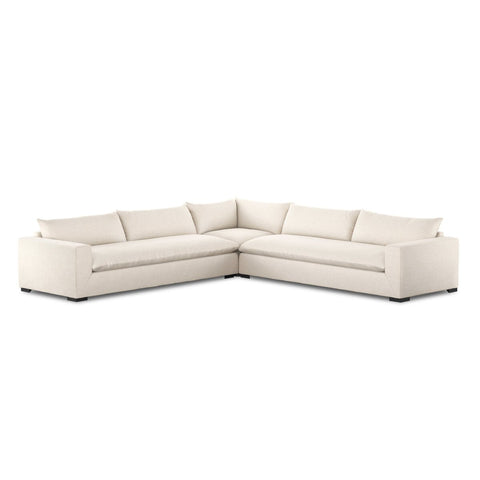 Grant 3 Piece Sectional With Arms 134"- Ashby Oatmeal
