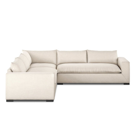 Grant 3 Piece Sectional With Arms 114"- Ashby Oatmeal