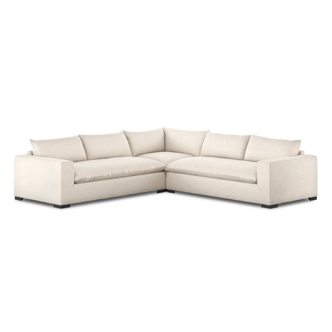 Grant 3 Piece Sectional With Arms 114"- Ashby Oatmeal