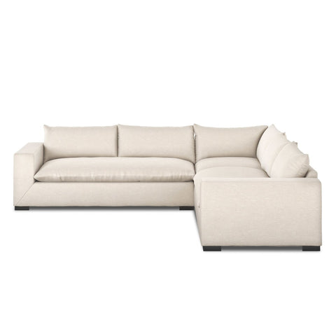 Grant 3 Piece Sectional With Arms 114"- Ashby Oatmeal