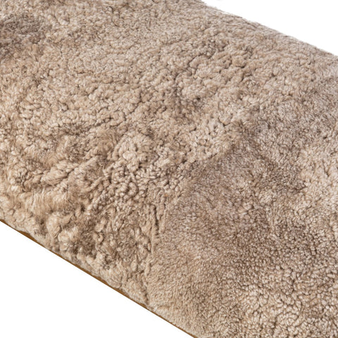 Demi Accent Bench - Beige Shearling - 60"