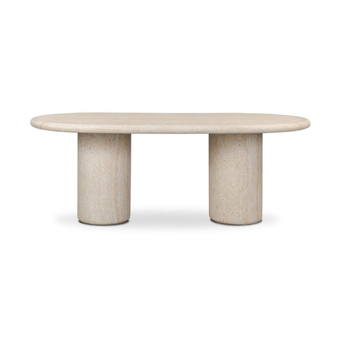 Poole Outdoor Dining Table - 78" - Textured Sand Concrete