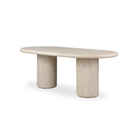 Poole Outdoor Dining Table - 78" - Textured Sand Concrete