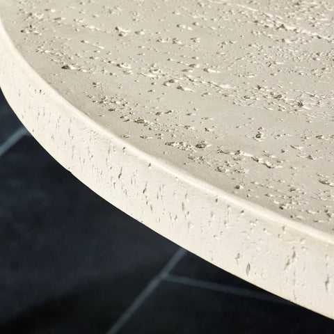 Varda Outdoor Dining Table - Coarse Ivory Concret  - 48"