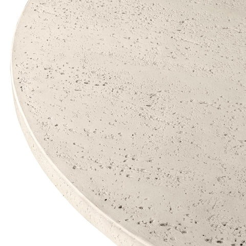 Varda Outdoor Dining Table - Coarse Ivory Concret  - 48"