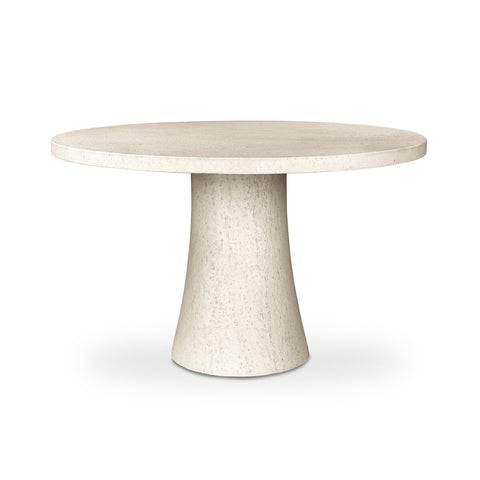 Varda Outdoor Dining Table - Coarse Ivory Concret  - 48"