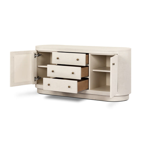 Amelia Media Console - Light Antique Brass