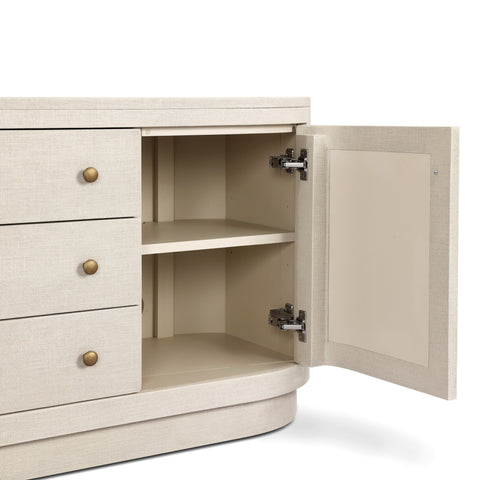 Amelia Media Console - Light Antique Brass