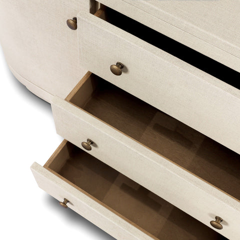 Amelia Media Console - Light Antique Brass