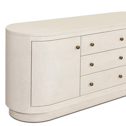 Amelia Media Console - Light Antique Brass