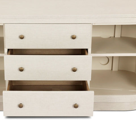 Amelia Media Console - Light Antique Brass