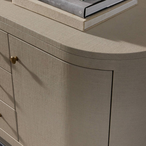 Amelia Media Console - Light Antique Brass
