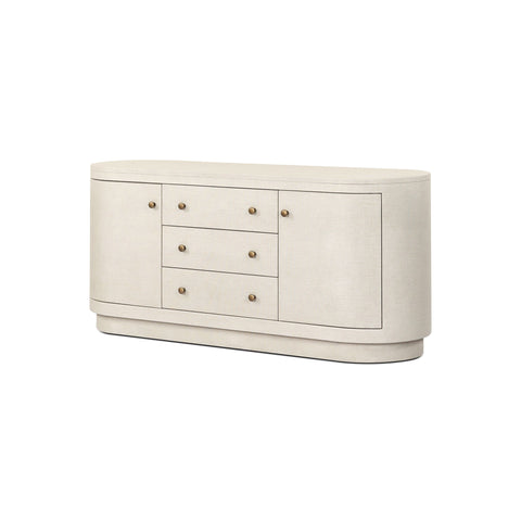 Amelia Media Console - Light Antique Brass