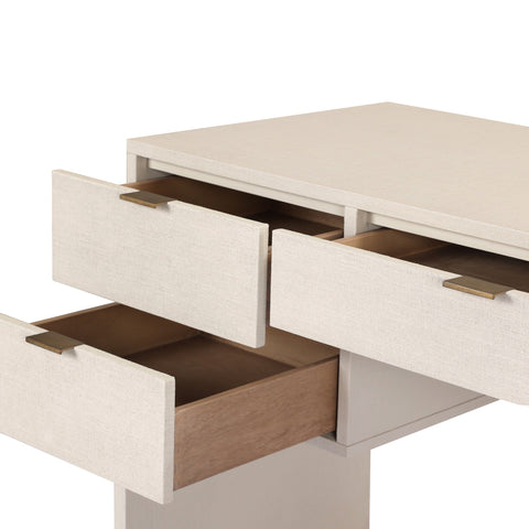 Cressida Desk - Ivory Painted Linen