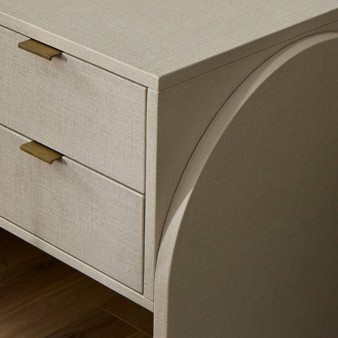 Cressida Desk - Ivory Painted Linen