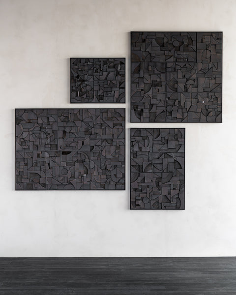 Bricks Wall Art - Dark Brown