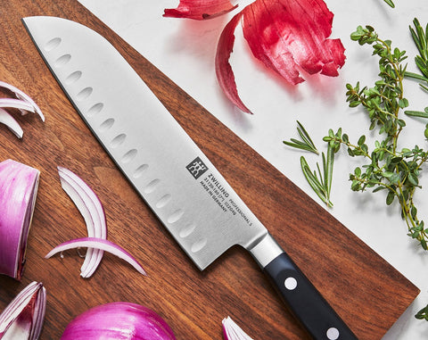 Professional "S" - 7" Hollow Edge Santoku Knife