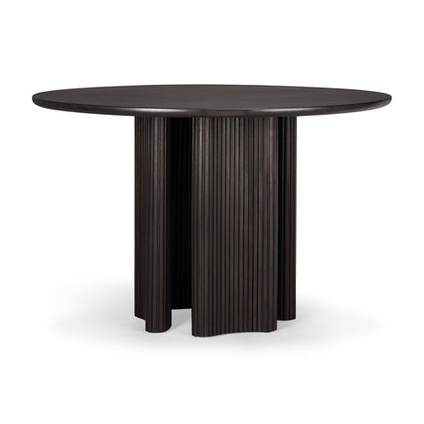 Roller Max Round Dining Table - Mahogany Dark Brown