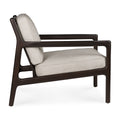 Jack Lounge Chair - Mahogany Dark Brown - Ivory