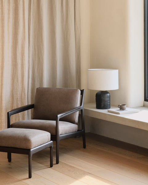 Jack Footstool Cushion - Terra Nubuck Leather