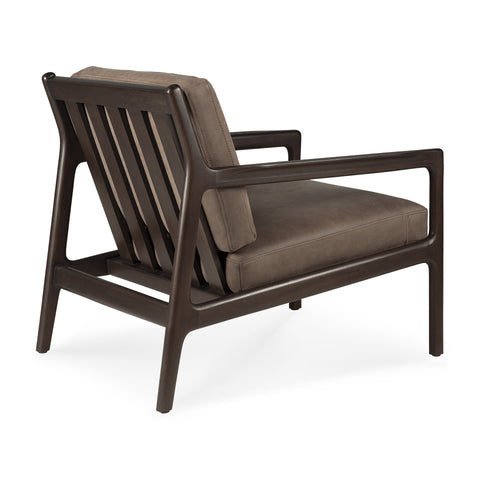 Jack Lounge Chair - Mahogany Dark Brown - Terra Nubuck Leather
