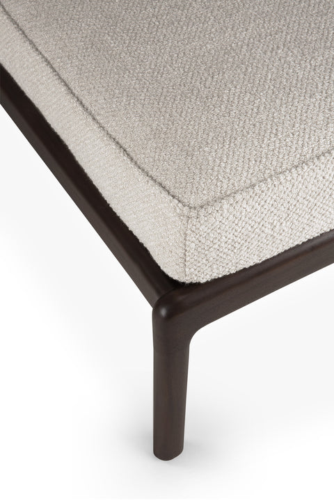 Jack Footstool - Mahogany Dark Brown - Ivory