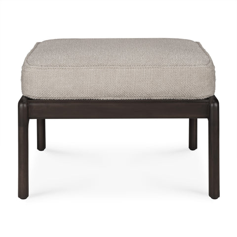 Jack Footstool - Mahogany Dark Brown - Ivory