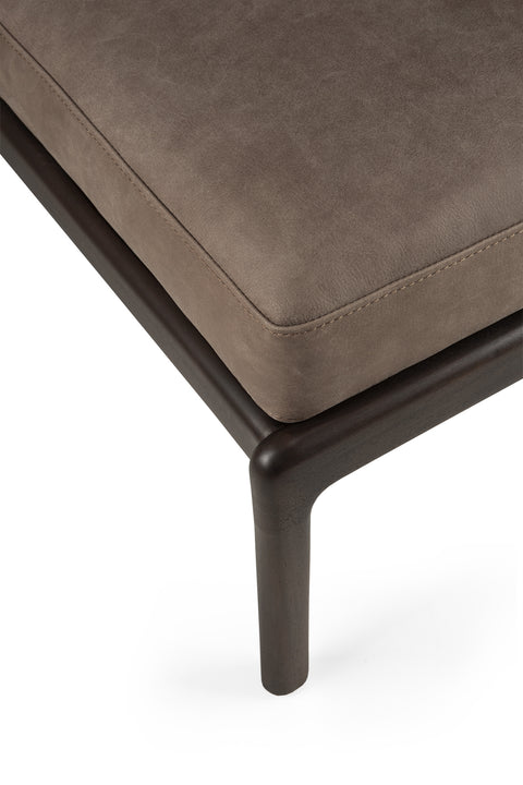 Jack Footstool - Mahogany Dark Brown - Terra Nubuck Leather