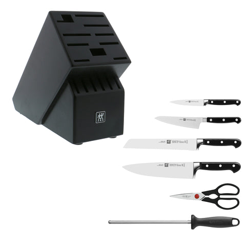 Professional "S" - 7pc Knife Block Set - Black