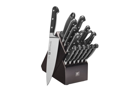 Professional "S" - 16pc Rubberwood Block Set - Black