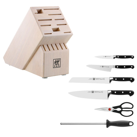 Professional "S" - 7pc Knife Block Set - Solid White
