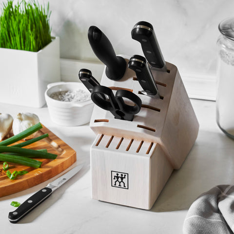 Professional "S" - 7pc Knife Block Set - Solid White