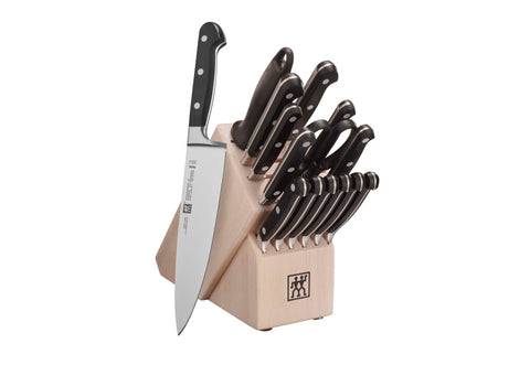 Professional "S" - 16pc Rubberwood Block Set - Solid White