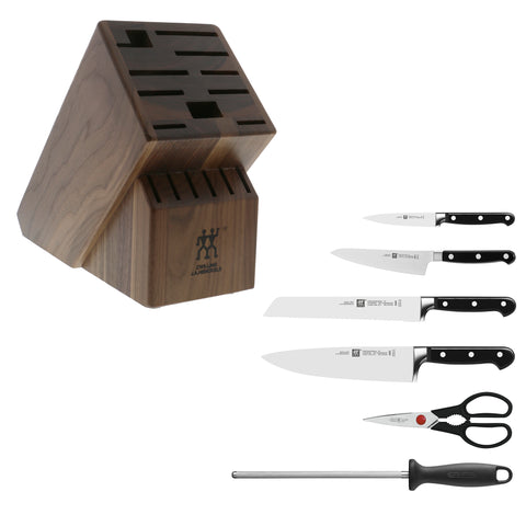 Professional "S" - 7pc Knife Block Set - Walnut