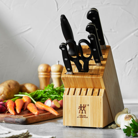 Professional "S" - 7pc KNife Block Set - Bamboo