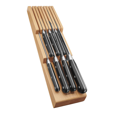 Professional "S" - 10pc In-Drawer Knife Tray Block Set - Natural