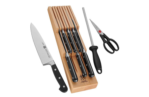 Professional "S" - 10pc In-Drawer Knife Tray Block Set - Natural