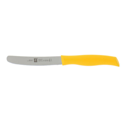 TWIN Grip - 4.5"  Serrated Utility Knife - Yellow