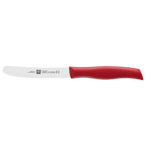 TWIN Grip - 4.5"  Serrated Utility Knife - Red