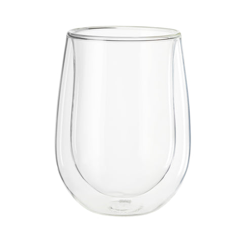 Sorrento Double Wall Glassware - 8 Pc Stemless White Wine Glass Set