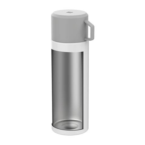 Thermo - Beverage Bottle - 1L Silver-White