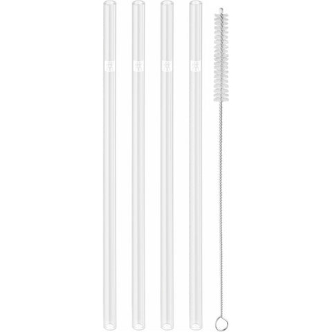 Sorrento Glassware - Glass Straw Set - Clear Straight